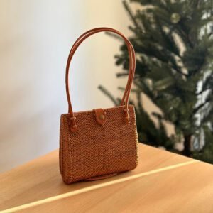Sac En Rotin Bali Pochette Enveloppe Raffinée Fait Main Naturel