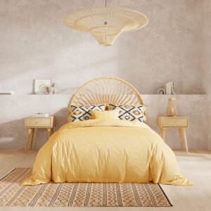Tête De Lit 140 Cm Alan En Rotin Naturel Élégante Et Chaleureuse