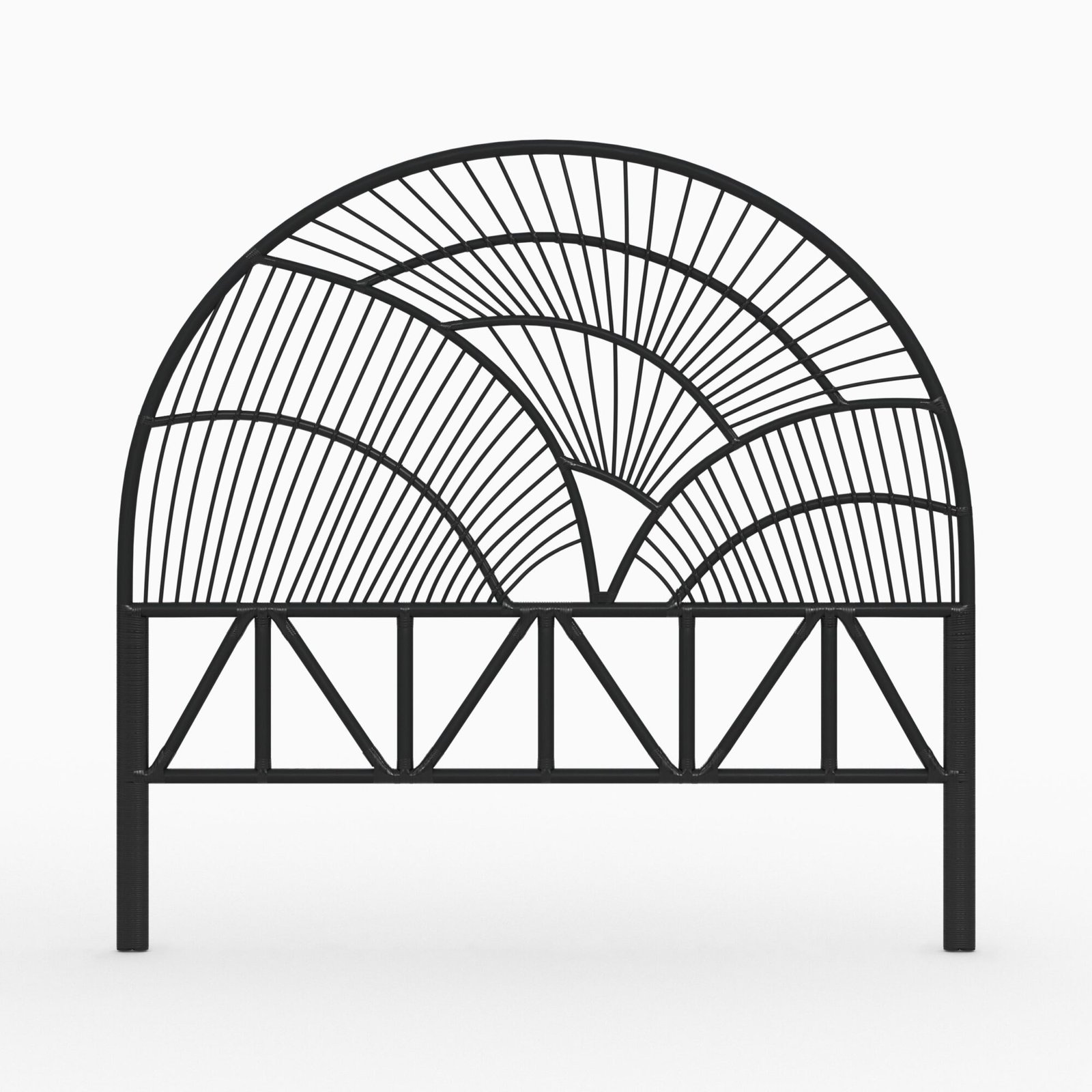 Tête De Lit 160 Cm Séléné En Rotin Noir Confortable Et Épuré 2 Tête De Lit 160 Cm Séléné En Rotin Noir Confortable Et Épuré