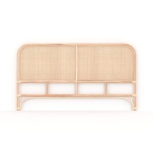 Tête De Lit Naïra En Rotin Et Cannage 160 Cm Finition Authentique