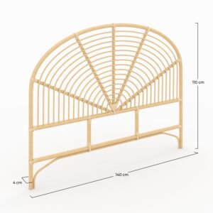 Tête De Lit Séléna Rotin 140 Cm Élégante Et Naturelle Authentique