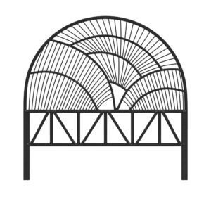 Tête De Lit Séléné En Rotin Noir 140 Cm Design Naturel Élégant