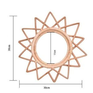 Miroir en Rotin Étoile | LYSA