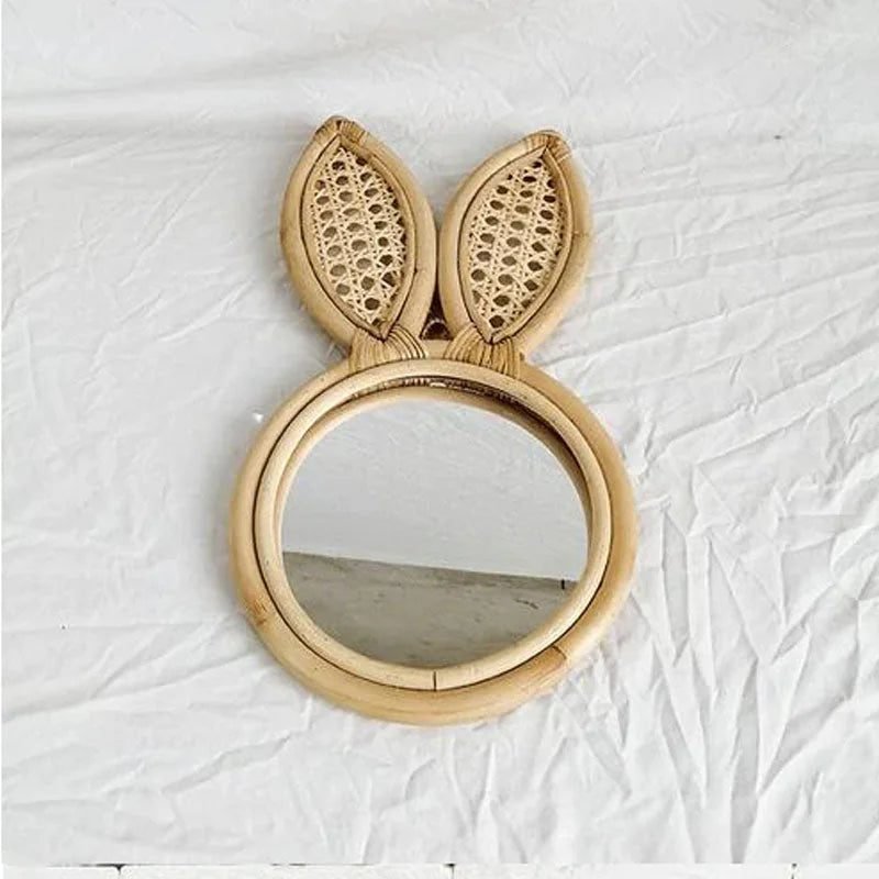 Miroir en Rotin Oreilles de Lapin | LAPI 2 Miroir en Rotin Oreilles de Lapin | LAPI