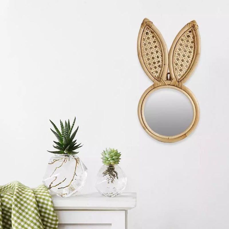 Miroir en Rotin Oreilles de Lapin | LAPI 3 Miroir en Rotin Oreilles de Lapin | LAPI