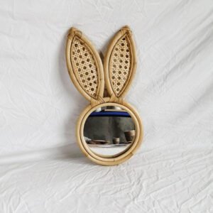 Miroir en Rotin Oreilles de Lapin | LAPI 8 Miroir en Rotin Oreilles de Lapin | LAPI