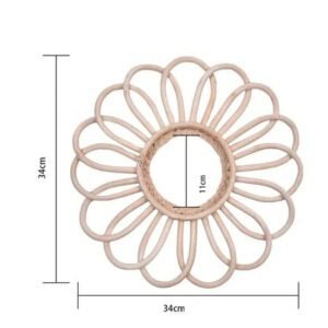 Miroir en Rotin Rond Blanc | BLAN