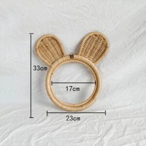 Miroir en Rotin Tête d'Ours | OURS