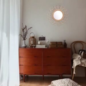 Miroir en rotin tournesol | TUNO