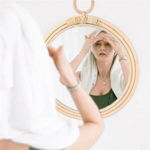 Miroir Rond Rotin Salle de Bain | BAIN