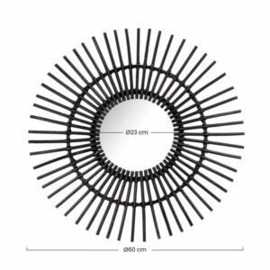 Miroir Rotin Noir | NOIR