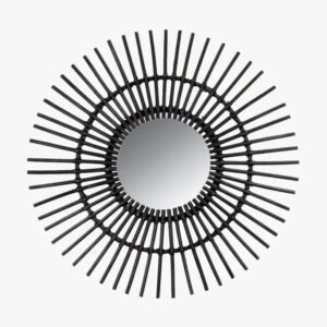 Miroir Rotin Noir | NOIR