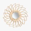 Miroir Rotin Soleil Pointu | LUMI