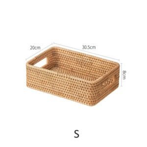 Panier De Rangement En Rotin Tressé Naturel Pour Intérieur