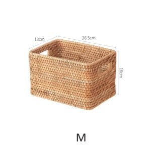 Panier De Rangement En Rotin Tressé Naturel Pour Intérieur