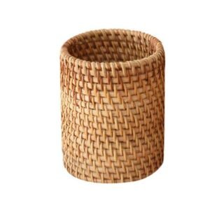 Pot De Rangement En Rotin Tressé Naturel Décoratif Élégant