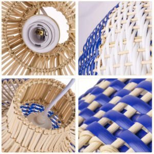 Suspension Rotin Bleu | VORI 10 Suspension Rotin Bleu | VORI