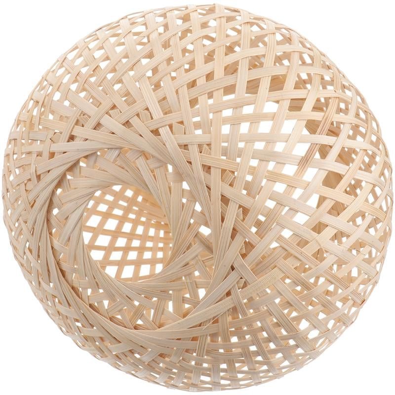 Abat-Jour Rotin Arrondi Naturel Pour Luminaire Bohème Design 2 Abat-Jour Rotin Arrondi Naturel Pour Luminaire Bohème Design
