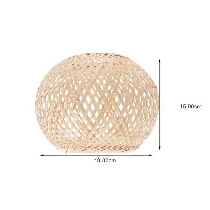 Abat-Jour Rotin Arrondi Naturel Pour Luminaire Bohème Design 5 Abat-Jour Rotin Arrondi Naturel Pour Luminaire Bohème Design