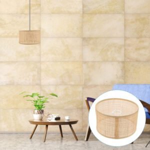 Abat-Jour Rotin Tissé Naturel Chic Pour Lampe Intérieure