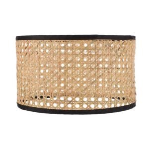 Abat-Jour Rotin Tissé Rétro Élégant Pour Intérieur Bohème Chic