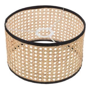 Abat-Jour Rotin Tissé Rétro Élégant Pour Intérieur Bohème Chic