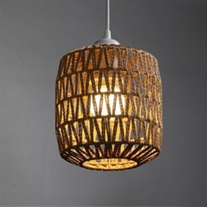 Abat-Jour Tissé Rustique Chic Élégant Pour Décoration Intérieure