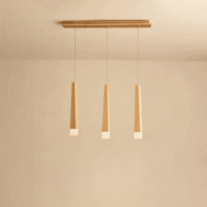 Lustre Bois LED Style Nordique Élégant Pour Salon Cosy