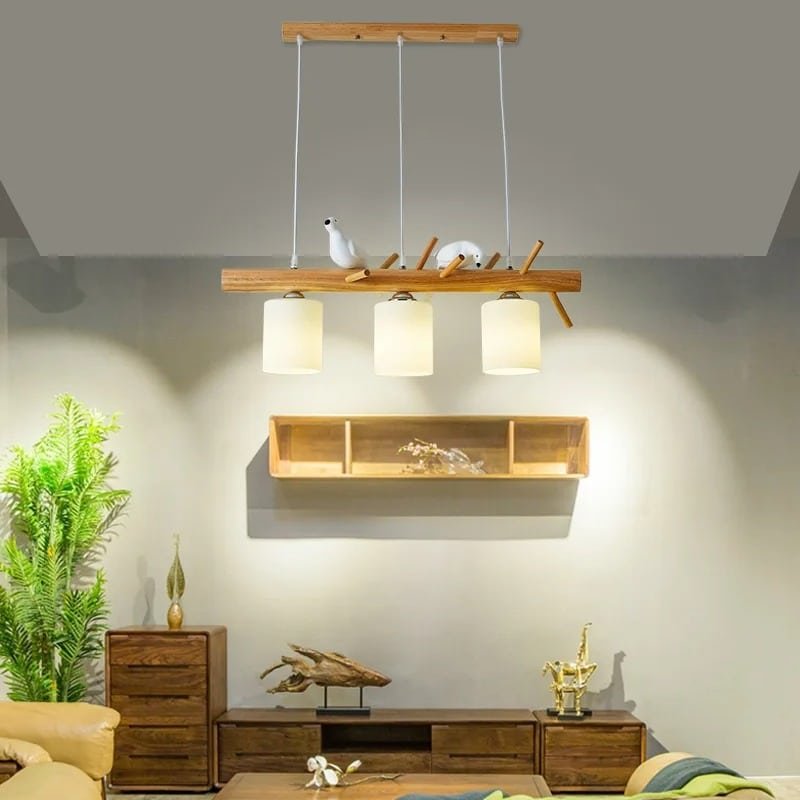 Lustre Bois Naturel Créatif Et Moderne 2 Lustre Bois Naturel Créatif Et Moderne