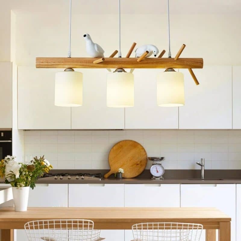 Lustre Bois Naturel Créatif Et Moderne 3 Lustre Bois Naturel Créatif Et Moderne