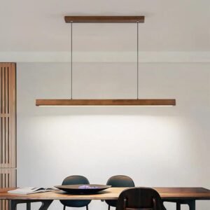 Lustre En Bois Design Écoresponsable Pour Salon Contemporain