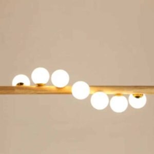 Lustre En Bois Nordique 7 Boules Design Contemporain Élégant 5 Lustre En Bois Nordique 7 Boules Design Contemporain Élégant