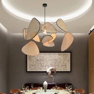 Lustre En Rotin Et Bambou ĂlĂ©gant Design Contemporain