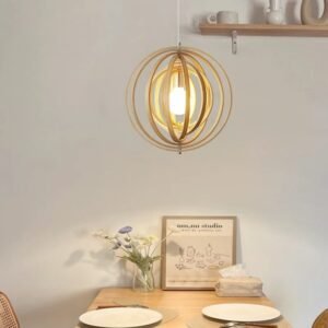 Lustre Rotatif Bois LED Design Japonais Minimaliste Chic 5 Lustre Rotatif Bois LED Design Japonais Minimaliste Chic