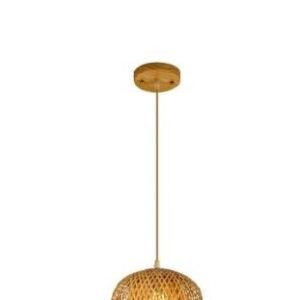 Lustre Rotin Forme Olive Élégant Pour Salon Esprit Bohème Chic