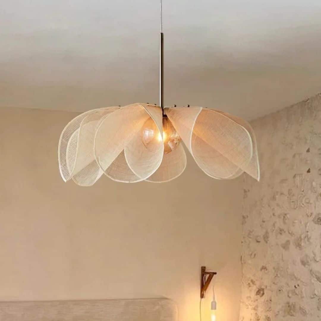 Lustre Tissu Fleur Raffiné Pour Salon Et Chambre Design Intérieur 1 Lustre Tissu Fleur Raffiné Pour Salon Et Chambre Design Intérieur