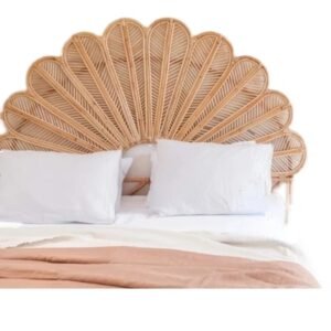 Tête De Lit Rotin Pétales Raffinée Style Bohème Naturelle Chic