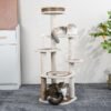 Arbre À Chat En Rotin Douillet Avec Plateformes En Fourrure