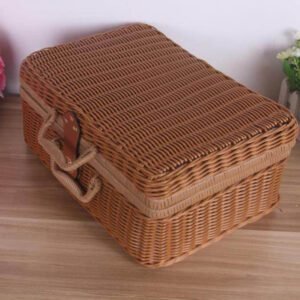 Coffre A Jouet En Rotin Marron Facon Valise Retro 4.jpg