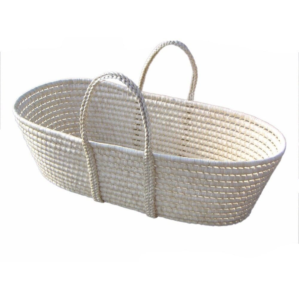 Couffin Rotin Blanc Douillet Style Bohème Chic Pour Nouveau-Né 1 Couffin Rotin Blanc Douillet Style Bohème Chic Pour Nouveau-Né