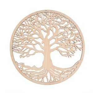 Décoration Murale Arbre De Vie En Bois Sculpté Naturel Rustique