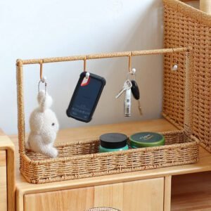 Étagère Rotin Murale Compacte Avec Crochets Multifonctionnels 5 Etagere Effet Rotin Compacte Crochets 02.jpg
