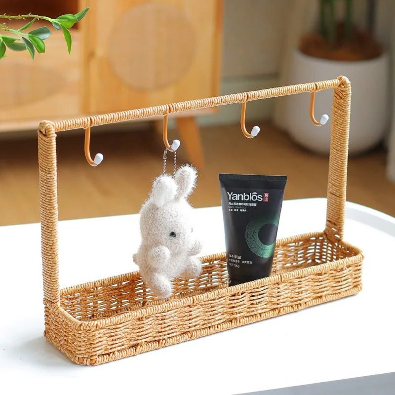 Étagère Rotin Murale Compacte Avec Crochets Multifonctionnels 1 Etagere Effet Rotin Compacte Crochets 03.jpg
