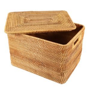 Grande Malle De Rangement En Rotin Tissé Avec Poignées 11 Grande Malle En Rotin Tisse Avec Poignees 6.jpg