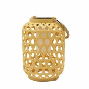 Lanterne Rotin Solaire Au Design Épuré Pour Jardin Et Terrasse