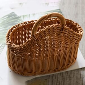 Panier De Rangement Tissé Avec Poignée Astucieuse Et Élégante 7 Panier De Rangement Tissé Avec Poignée Astucieuse Et Élégante