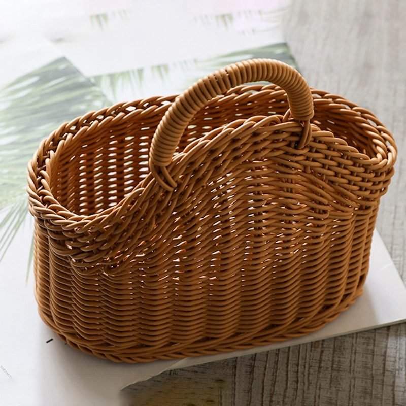 Panier De Rangement Tissé Avec Poignée Astucieuse Et Élégante 3 Panier De Rangement Tissé Avec Poignée Astucieuse Et Élégante