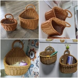 Panier De Rangement Tissé Avec Poignée Astucieuse Et Élégante 9 Panier De Rangement Tissé Avec Poignée Astucieuse Et Élégante