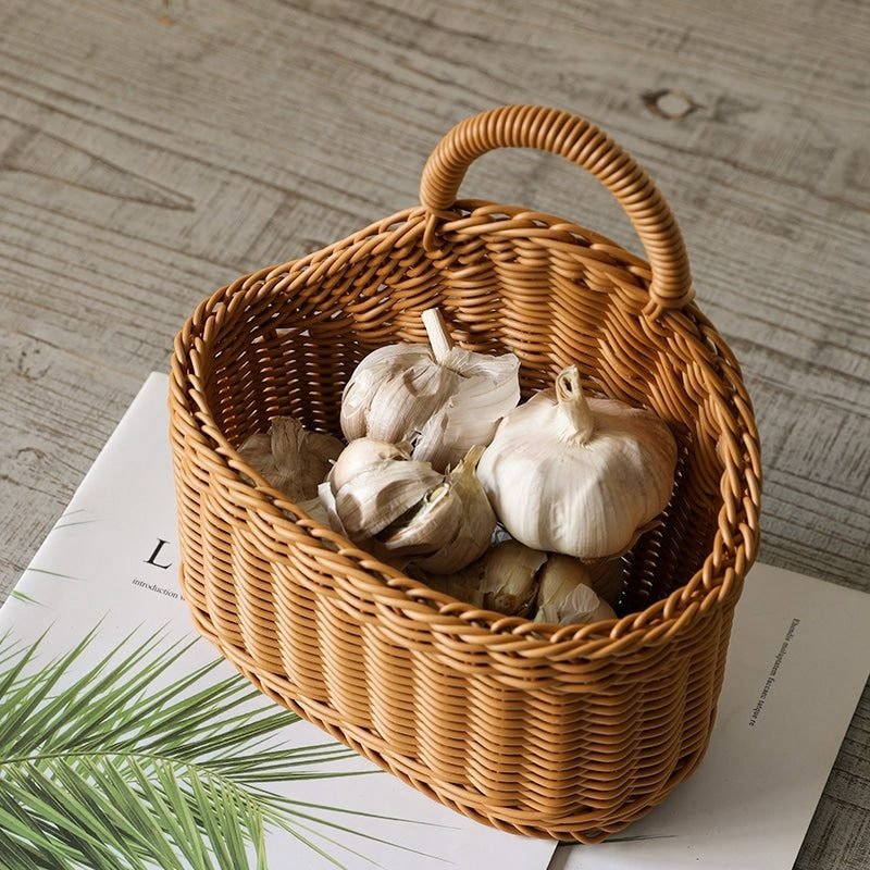 Panier De Rangement Tissé Avec Poignée Astucieuse Et Élégante 2 Panier De Rangement Tissé Avec Poignée Astucieuse Et Élégante