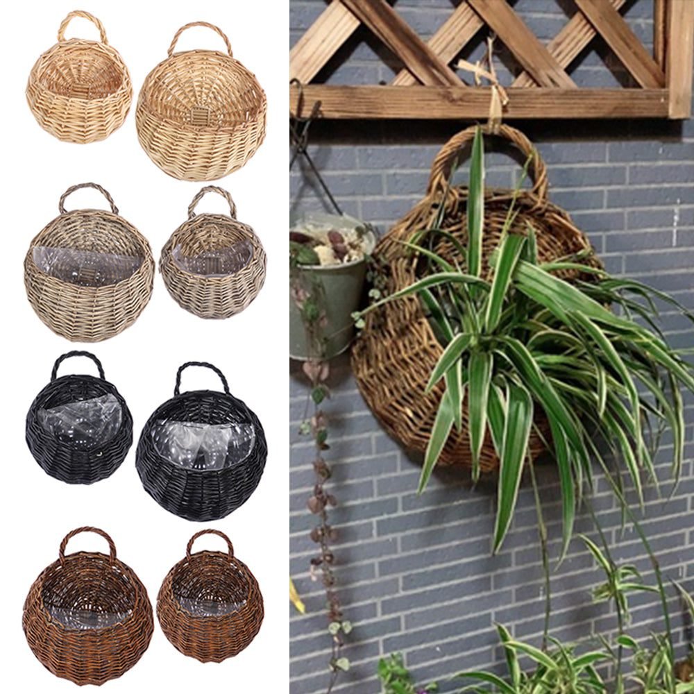 Panier Porte-Plante Bohème En Rotin Et Osier Tressé À La Main 4 Panier Porte-Plante Bohème En Rotin Et Osier Tressé À La Main
